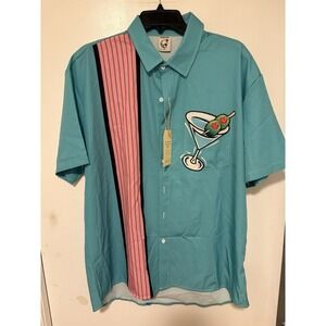 Hardaddy Martini Bowling Shirt Size M NWT